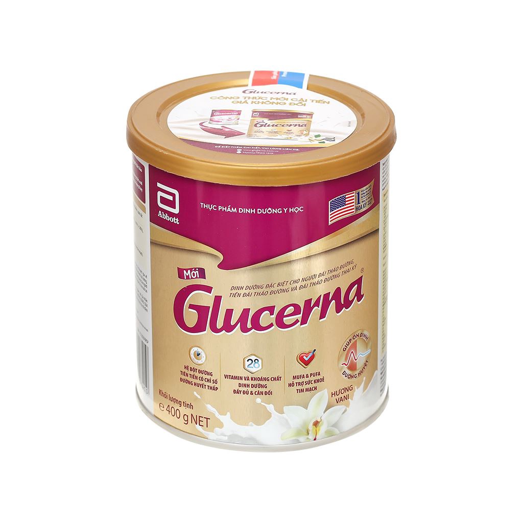 Sữa Bột Glucerna 850g vani Dành Cho Người Bị Tiểu Đuờng