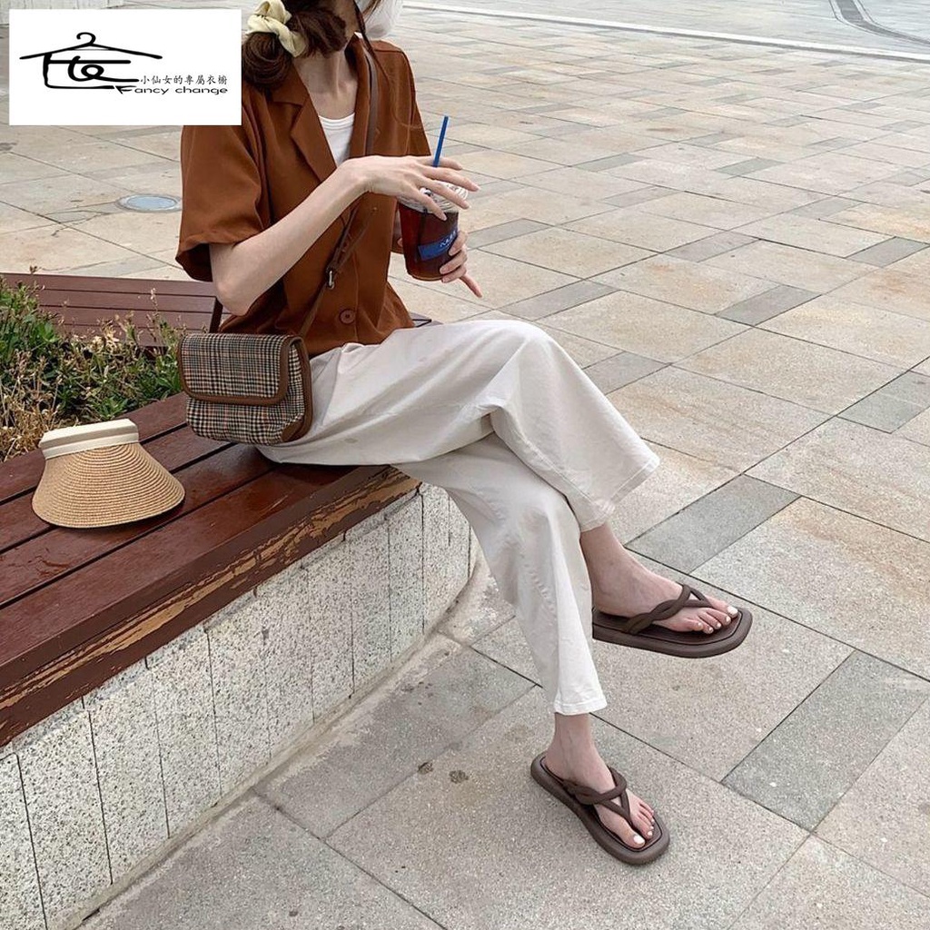 Dép Xỏ Ngón Đế Bằng Thiết Kế Xinh Xắn Thời Trang Cho Nữ