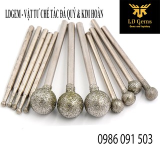 10 mũi bí (MÃ F) Cốt 2.35mm  chuyên dụng mài, chạm, khắc tượng ngọc, đá quý, đá thô, đá cảnh