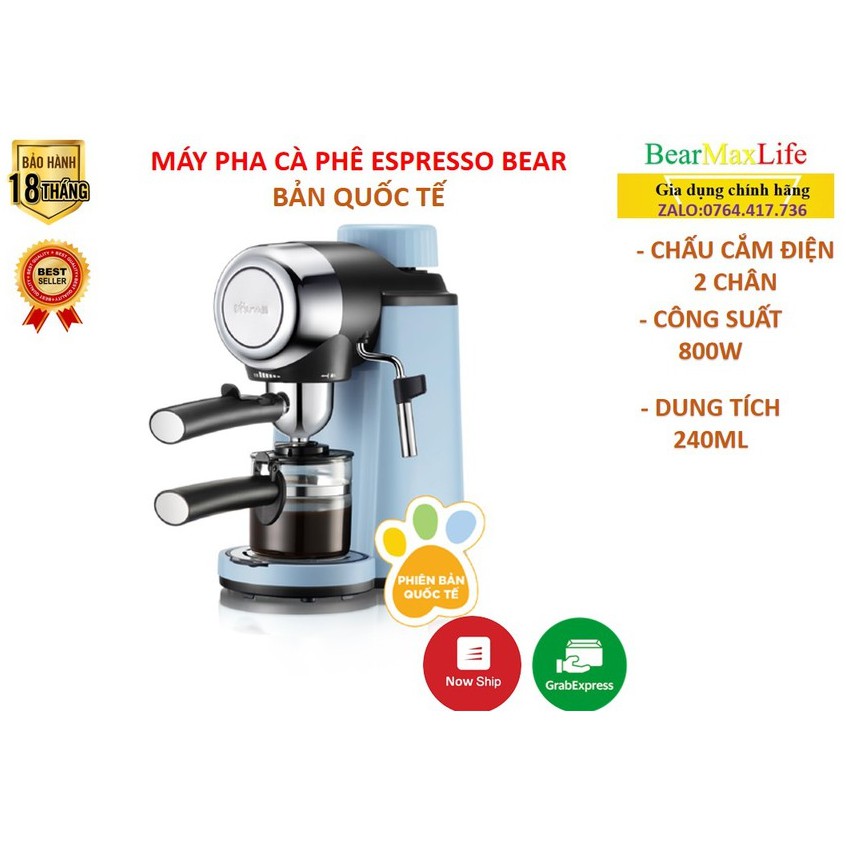 Máy Pha Cà Phê Espresso Tự Động Bear KFJ-A02N1 Máy pha ép cafe tự động bear chính hãng bảo hành 18 tháng