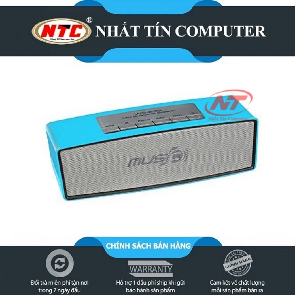 Loa Bluetooth đa năng WSTER WS-636 hỗ trợ Bluetooth/FM/USB/Thẻ nhớ/Tai nghe/ AUX (Xanh)laptop rẻ