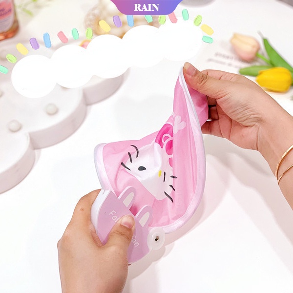 Quạt Xếp Mini Hình Tròn In Họa Tiết Hoạt Hình My Melody Hello Kitty Kuromi Cinnamoroll Sanrio Dễ Thương Nhỏ Gọn Mang Đi Tiện Dụng