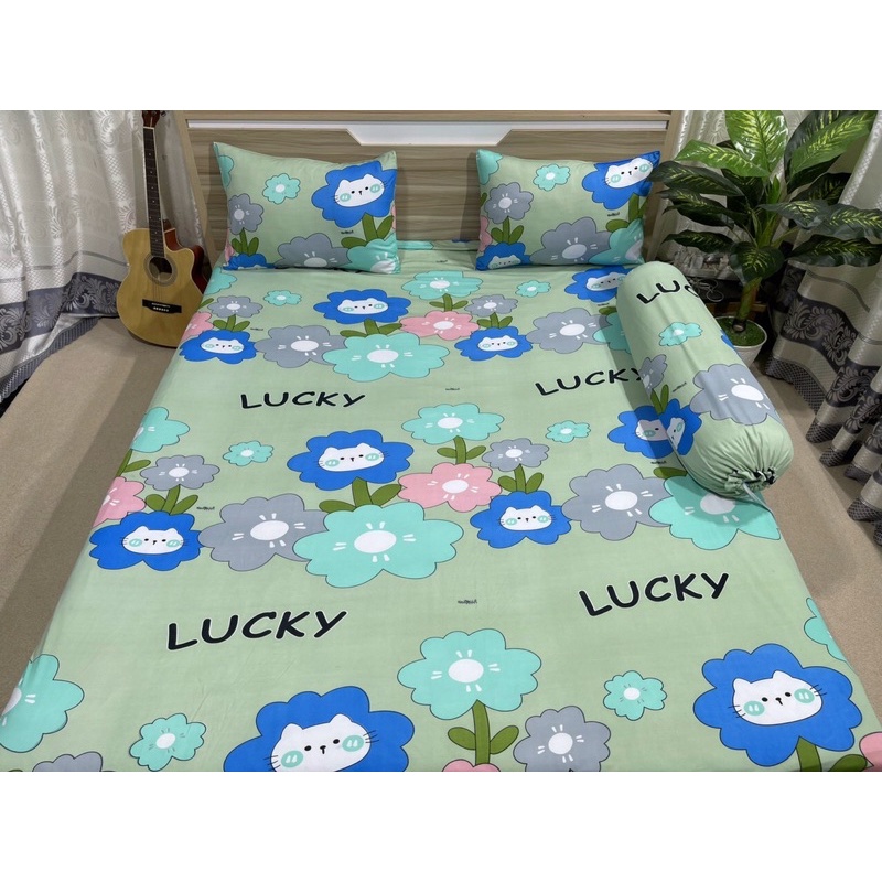 Bộ Drap thun Hàn Quốc 6 màu mẫu hoạt hình cho bé siêu cưng