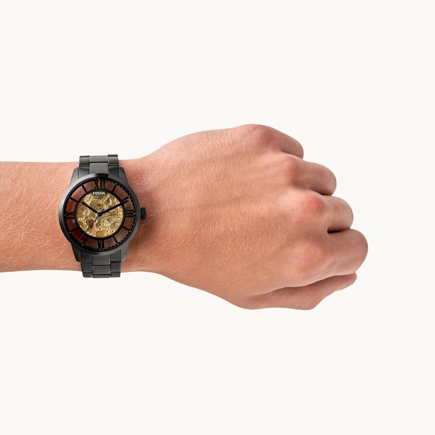 Đồng Hồ Nam Fossil ME3197 Automatic Lộ Cơ 44mm Dây Kim Loại