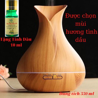 Máy phun sương tuylip dung tích lớn 550 ml tặng kèm tinh dầu 10 ml