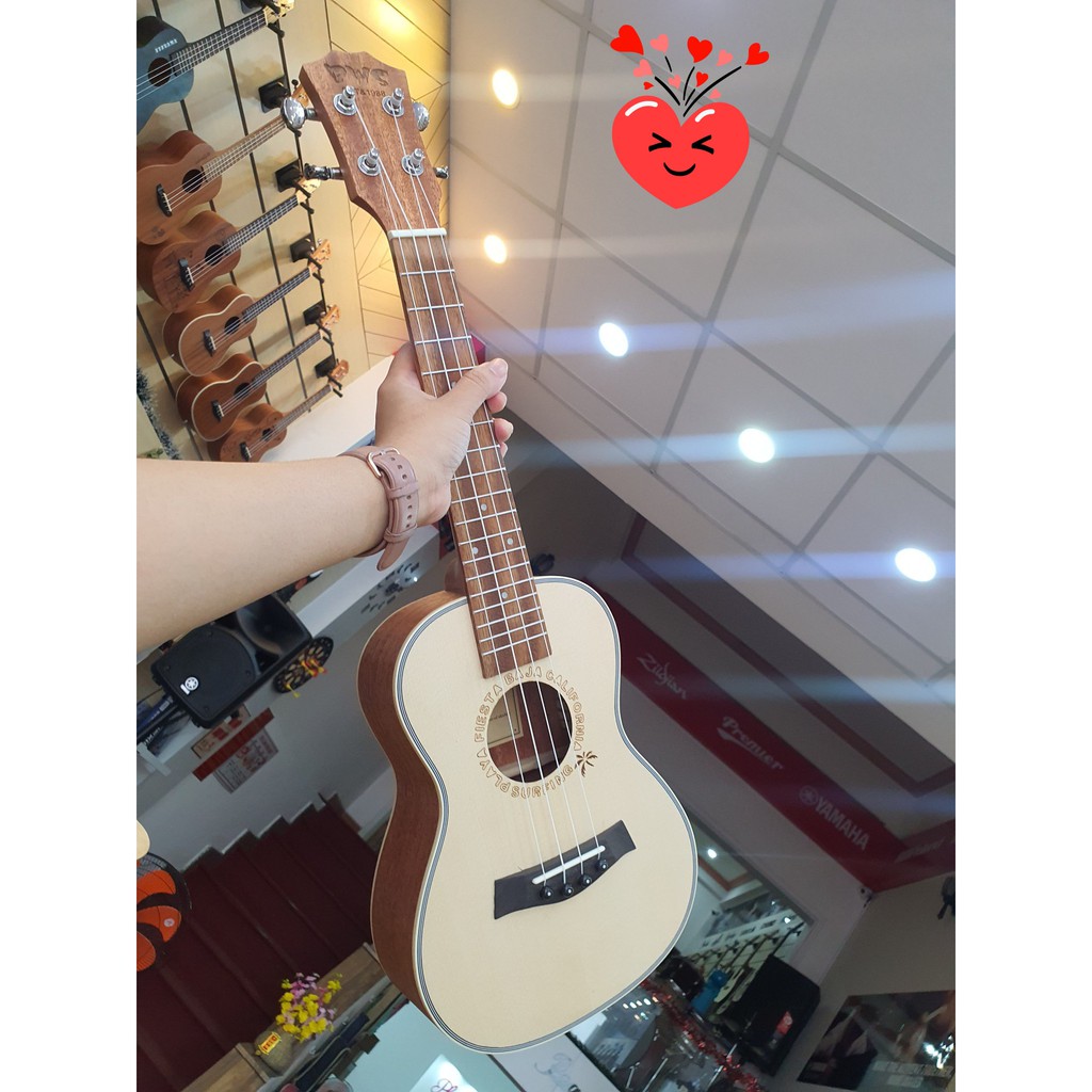 Đàn Ukulele Gỗ Thông chính hãng BWS size Concert