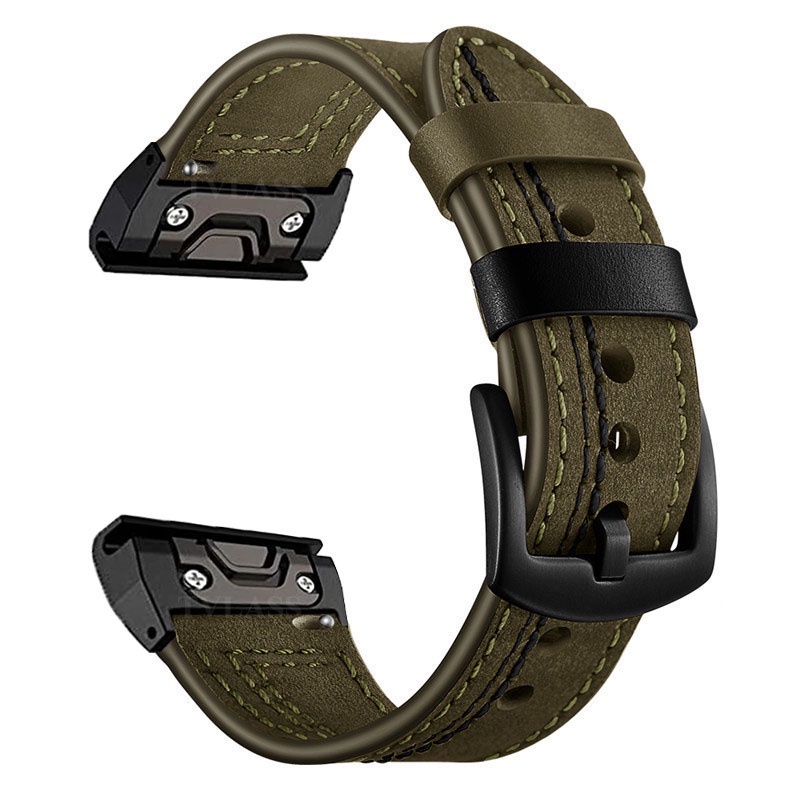 Dây đeo đồng hồ bằng da thay thế cho Garmin Fenix 5X Plus 5 Fenix 6X Pro 6 3 HR Approach Forerunner 935 945 26mm 22mm
