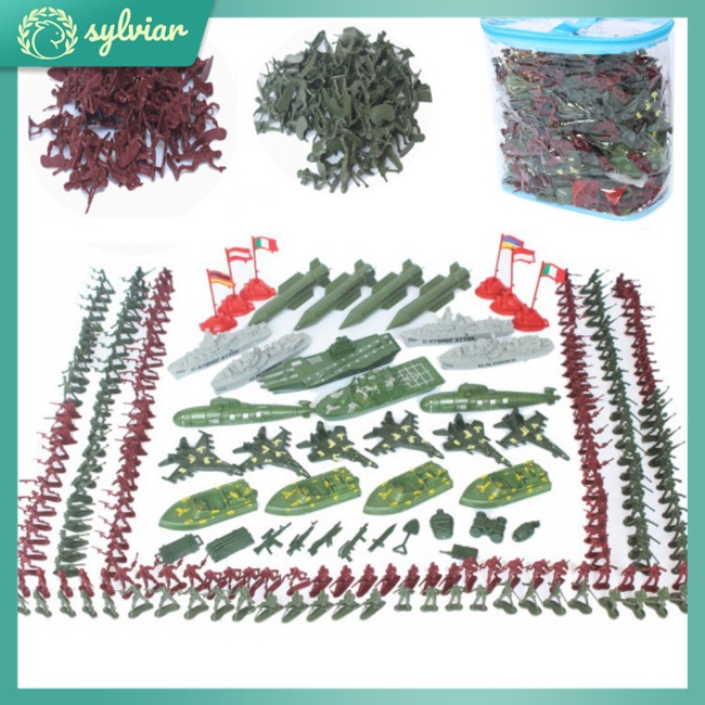 Bộ 337 Mô Hình Người Lính Bằng Nhựa Dùng Trang Trí