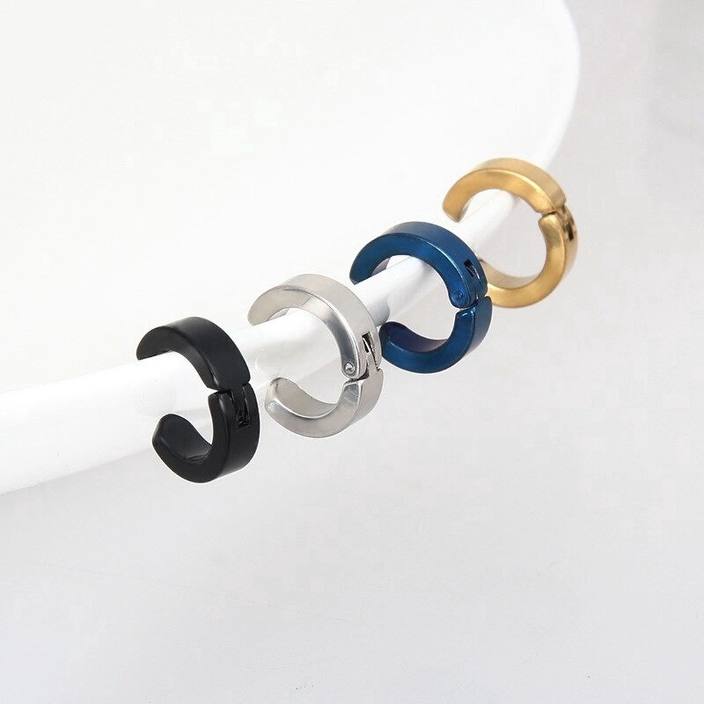 1 Cặp Khuyên Tai Thép Titan Nam Châm Phong Cách Hip Hop Thời Trang Cho Nam Nữ