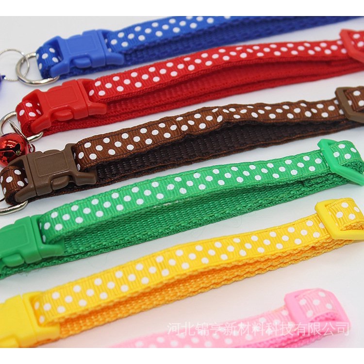 Vòng cổ Nylon gắn chuông đồng có thể thu gọn cho thú cưng