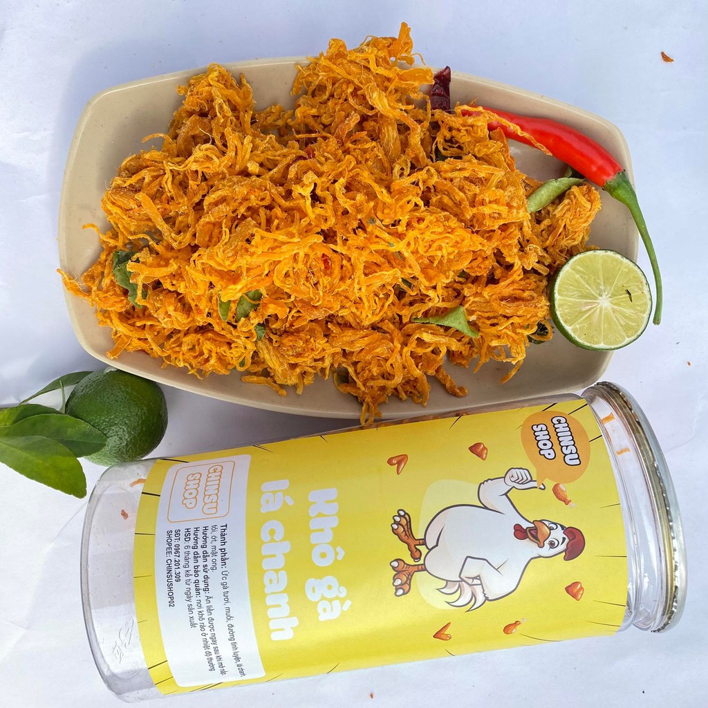 [Mã GROXUAN1 giảm 8% đơn 150K] Khô gà lá chanh300g CHINSU đồ ăn vặt HÀ NỘI gà khô lá chanh xé sợi-chinsushop | BigBuy360 - bigbuy360.vn