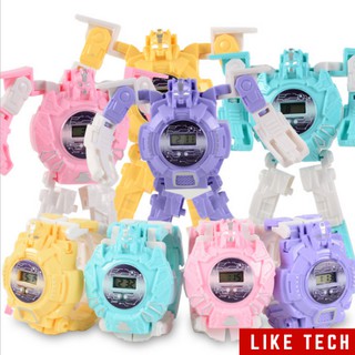 Đồng hồ điện tử trẻ em biến hình robot siêu nhân siêu hot 2020