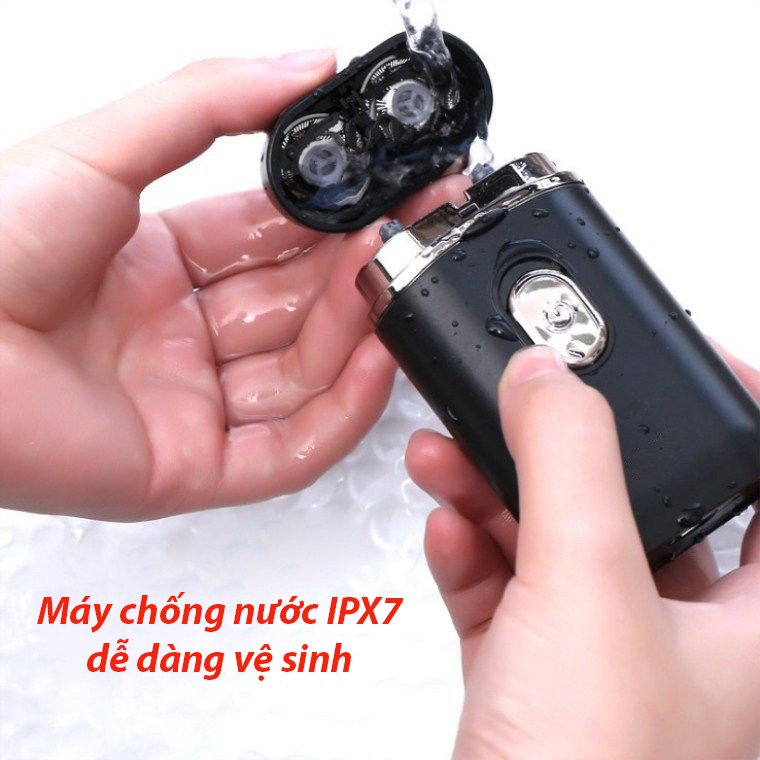 Máy cạo râu thông minh FB-188 với lưỡi kép tự mài giúp cạo sạch và nhanh - Tông đơ cạo râu nam mini chống nước IPX7