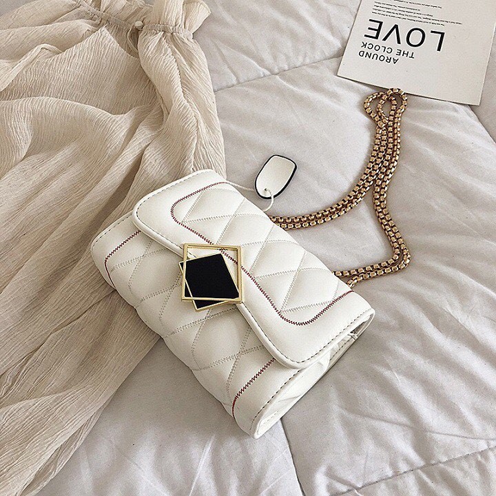 ￼Túi đeo chéo nữ  𝑭𝑹𝑬𝑬𝑺𝑯𝑰𝑷  Túi xách nữ khóa gương HOT TREND sang chảnh DC68