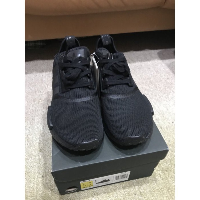 【Bắn thật】Adidas NMD R1 Triple Black S31508 3M Mặt lưới phản quang Tất cả Đen