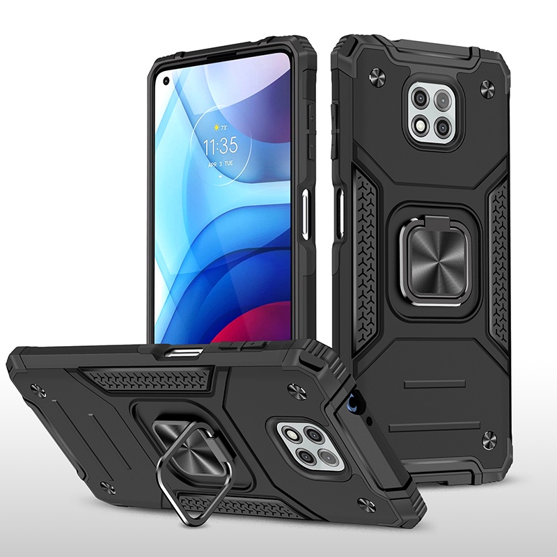 Ốp lưng giáp cứng có nhẫn chống cho điện thoại Motorola MOTO G Fast Fusion Power Play Stylus 2021 E6S E7 E 2020
