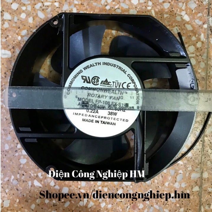 Quạt ôvan sắt 220v - 170x150x51mm hút gió, thông gió, làm mát tủ điện CommonWealth