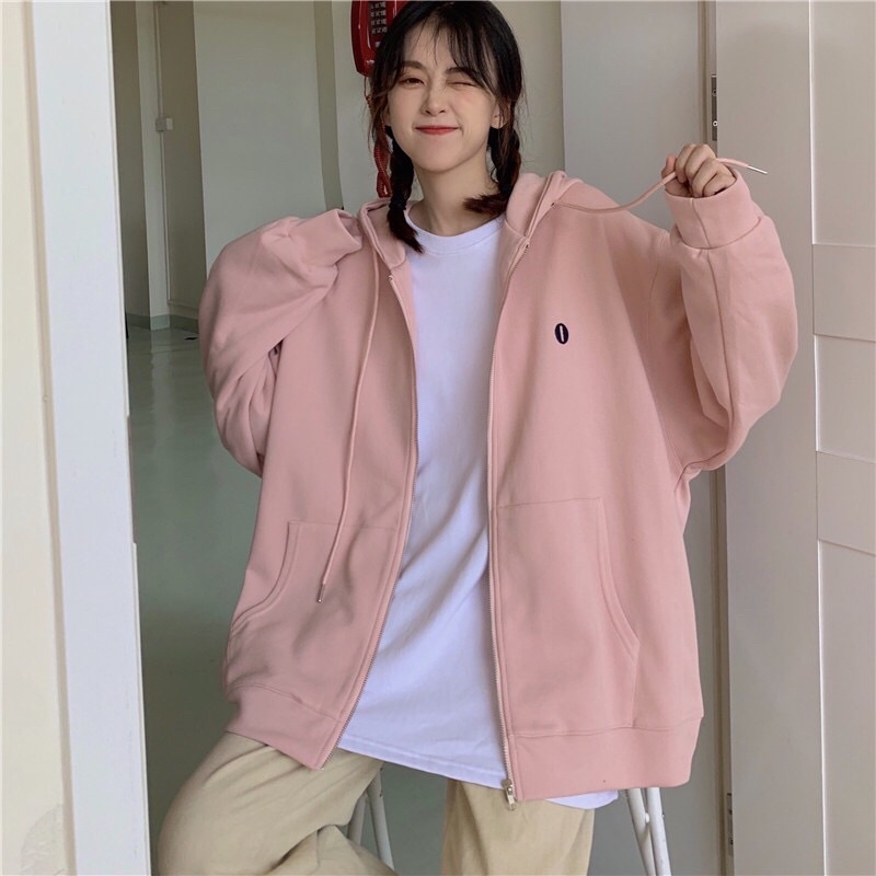 Áo khoác nam nữ form rộng unisex chất nỉ, áo khoác nữ hoodie cardigan có mũ mã ll91 | BigBuy360 - bigbuy360.vn