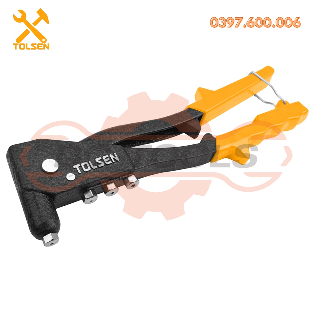 KỀM BẤM RIVE (CÔNG NGHIỆP) 43003 TOLSEN Kích thước: 10,5 &quot; Thân nhôm Đinh tán áp dụng: 2,4,3,2,4,0,4,8mm DC-TOOLS