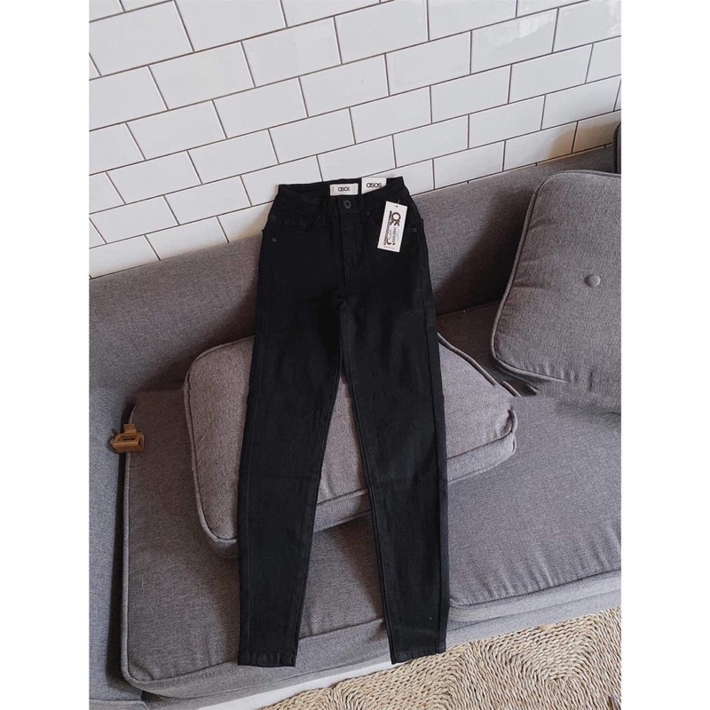 Quần Skinny Đen Trơn ASOS Xuất Chuẩn