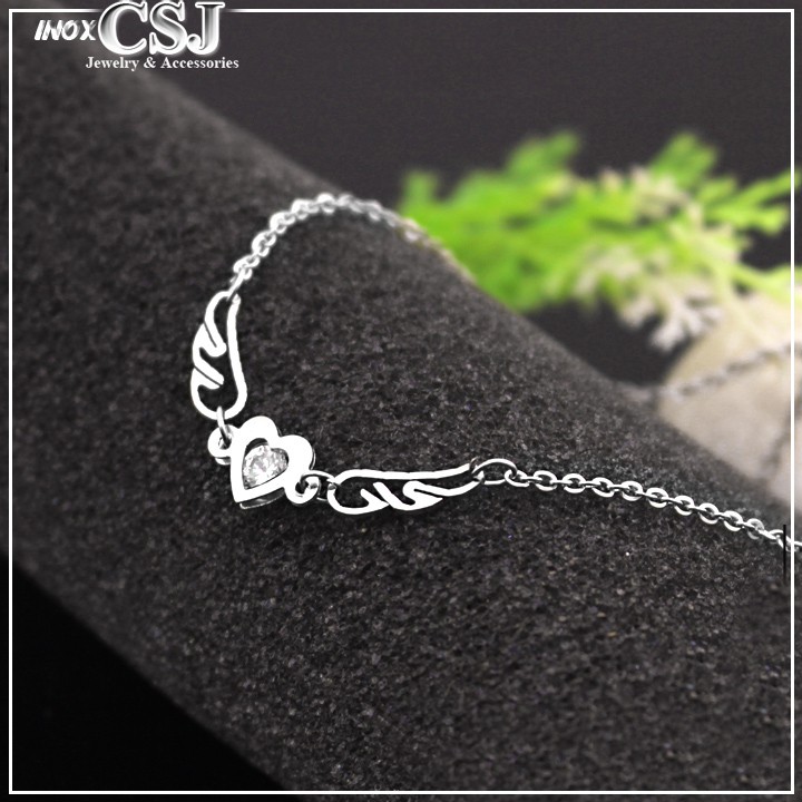DÂY CHUYỀN NỮ INOX CÁNH THIÊN THẦN CỰC ĐẸP DC027 - đẹp, không đen, chuẩn thời trang