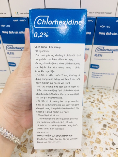 DUNG DỊCH SÚC MIỆNG CHLORHEXIDINE 0.2%