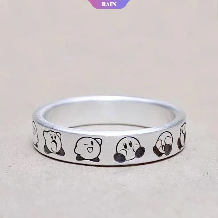 Nhẫn Hở Tùy Chỉnh Họa Tiết Hoạt Hình Kirby Dễ Thương Cho Nữ