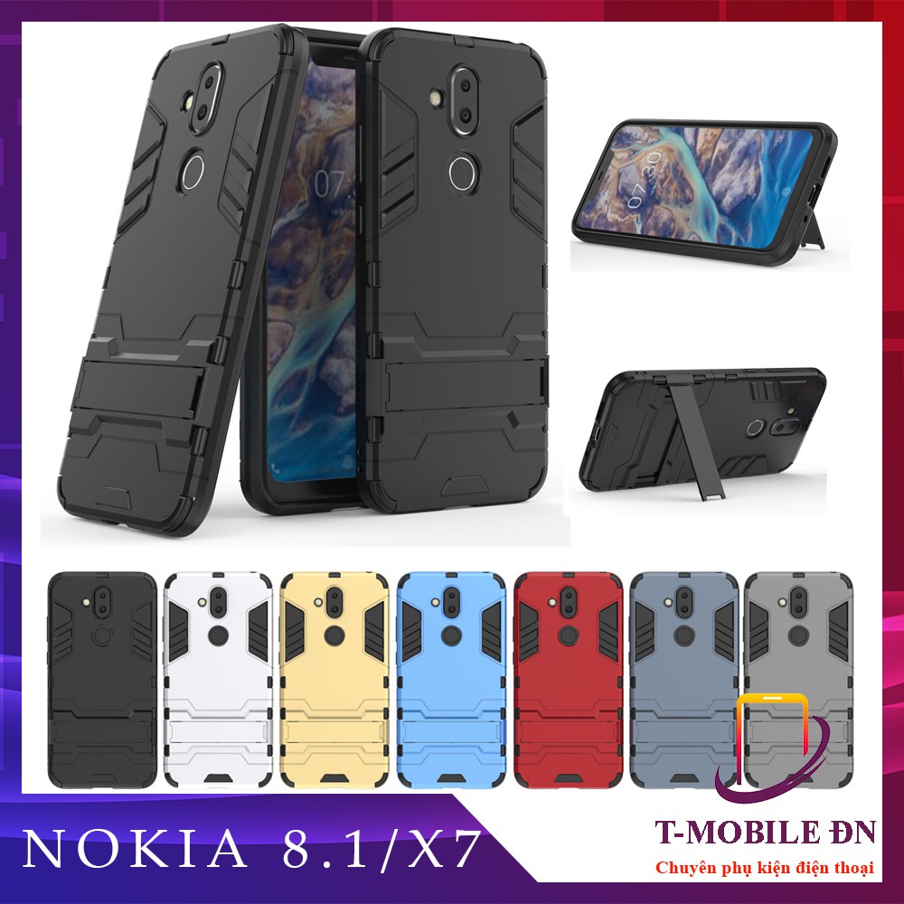 Ốp lưng Nokia 8.1/ Nokia X7 🔥FREE SHIP🔥 IRON MAN chống sốc bảo vệ viền và camera kèm chống xem video tiện lợi