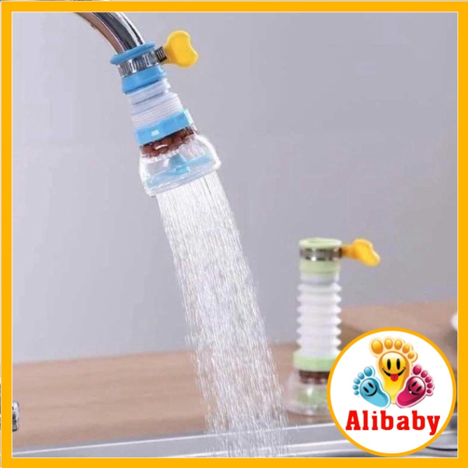 Đầu vòi lọc nước tăng áp 360 độ có thể kéo dài còi tăng áp lực nước rửa chén bát có khóa cổ dê E996