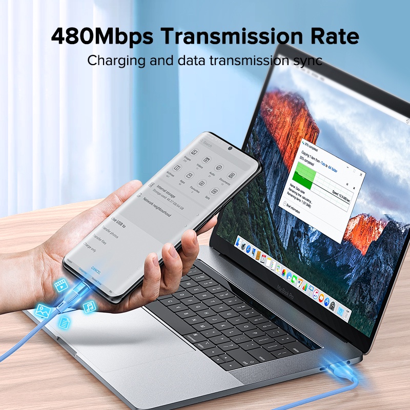 Dây cáp sạc nhanh QOOVI USB Type C 6A 66W 3.0 QC 4.0 thích hợp cho điện thoại Android Huawei Oppo