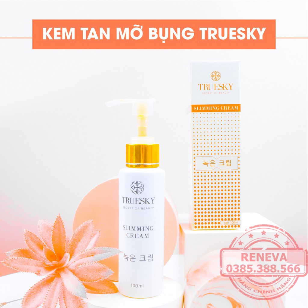 Gel Tan Mỡ Bụng  CHÍNH HÃNG Truesky Premium [100-200ml], Kem Tan Mỡ Bụng An Toàn Hiệu Quả KTMTS04 RENEVA