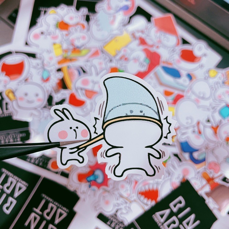 Decal Logo Sticker Patch in áo ủi trực tiếp lên vải thỏ cute