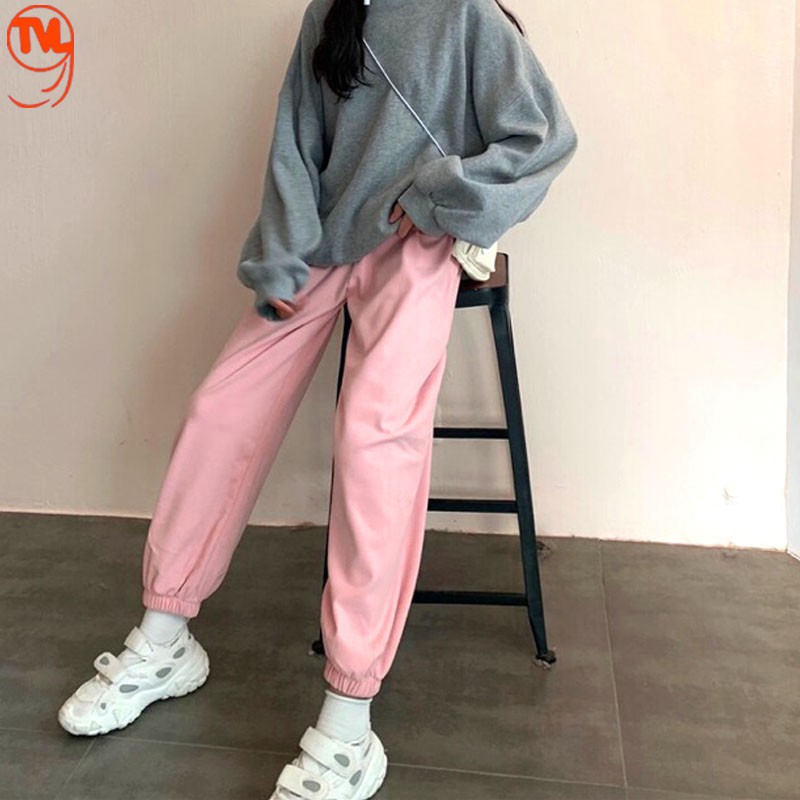 Quần Jogger Nữ TVL1999, quần dài nữ ống rộng kiểu dáng thể thao bo gấu chất liệu nỉ da cá cao cấp không phai xù