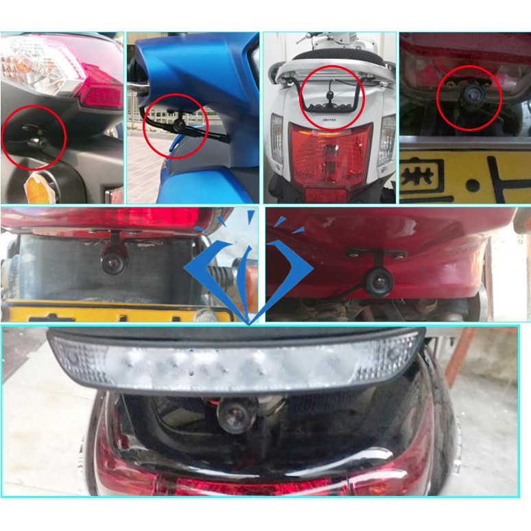 Camera hành trình xe máy màn hình 3 inch, camera trước và sau