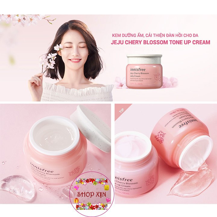 Bộ Dưỡng Ẩm, Trắng Da HOA ĐÀO - INNISFREE JEJU CHERRY BLOSSOM Special Kit (Hàn Quốc 100%, Best Seller của Innisfree)