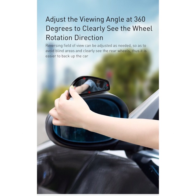 Baseus One Pair Car Blind Rearview Auxiliary Mirror High-Gương tăng góc rộng cho xe hơi chính hãng | BigBuy360 - bigbuy360.vn