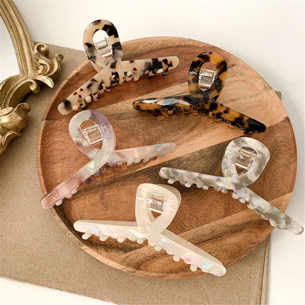 Kẹp Tóc Móng Vuốt Họa Tiết Da Báo Chống Trượt Thời Trang Nữ