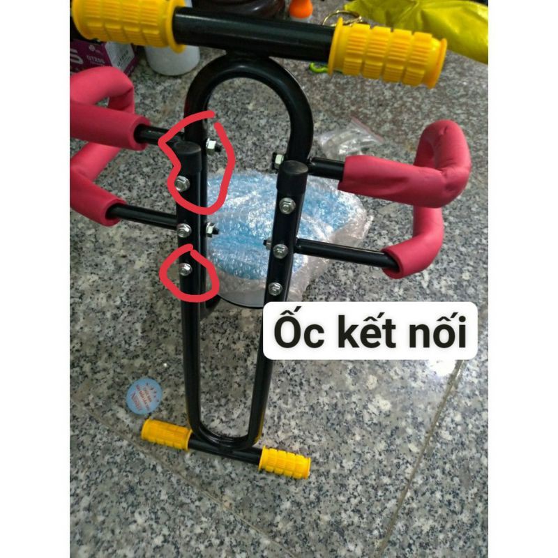 Ghế ngồi em bé xe đạp thể thao có gác chân, xe điện