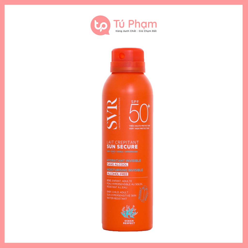 Xịt Chống Nắng SVR Lait Crepitant Sun Secure Hydratant Invisible 200ml
