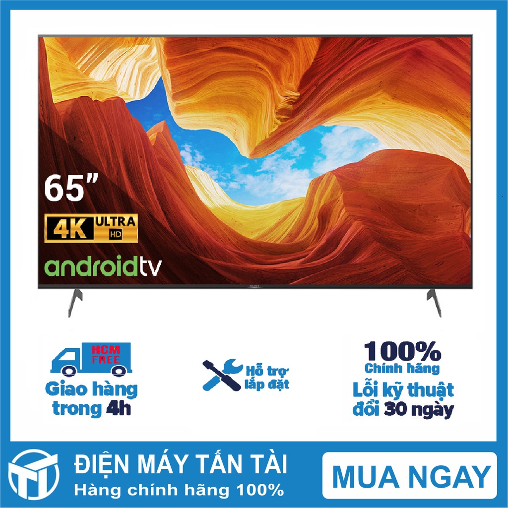 Android Tivi Sony 4K 65 inch KD-65X9000H - Remote thông minh, Android 9.0, Miên phí vân chuyển HCM, giao trong ngày