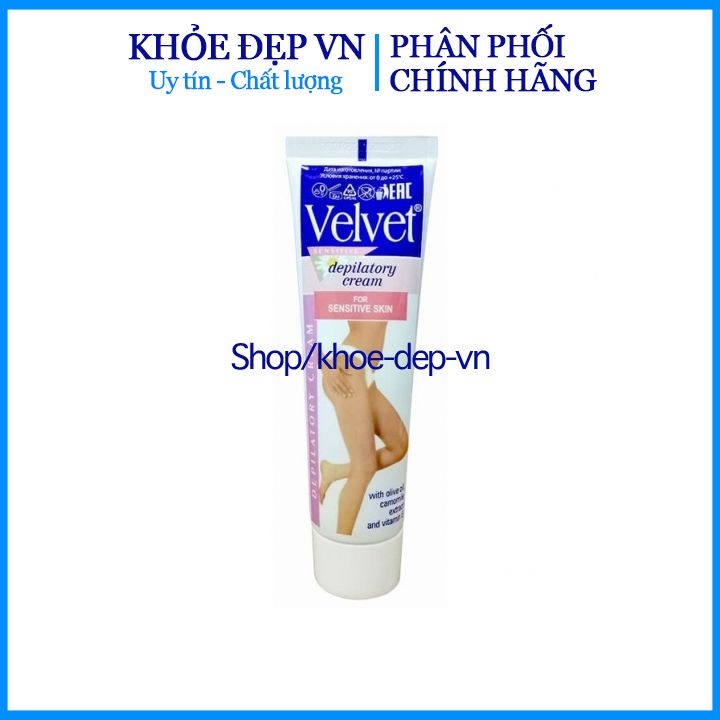 Kem tẩy lông Velvet chuẩn Nga - tẩy lông dễ dàng - phù hợp với mọi loại da - Tuýp 100ml | BigBuy360 - bigbuy360.vn