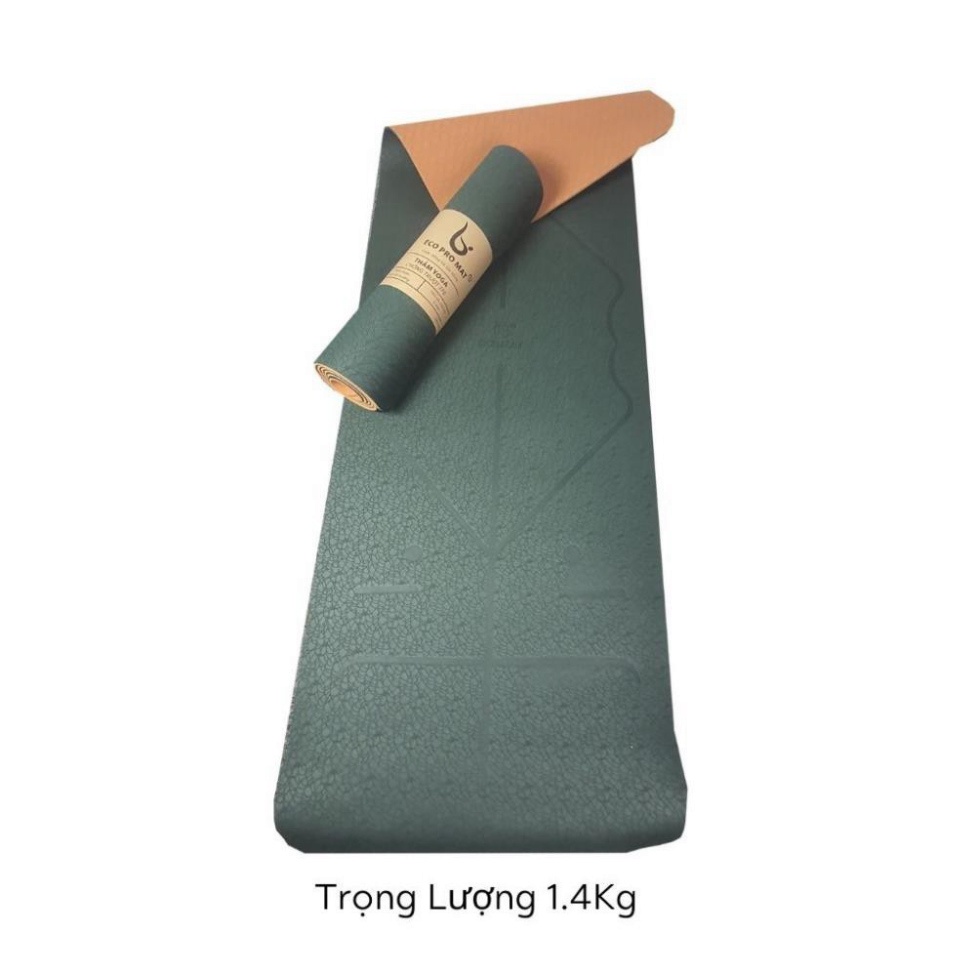 Thảm Tập Yoga Cao Cấp ECO PRO Định Tuyến,Chống Trượt TPE 6Mm, Hai Màu Đẹp,Bám Sàn T ốt, Tặng Túi Và Dây, ONEFFIT GKK