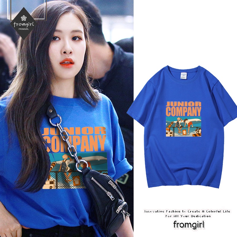 Áo thun cổ tròn dáng rộng tay ngắn phong cách hè thời trang Hàn Quốc