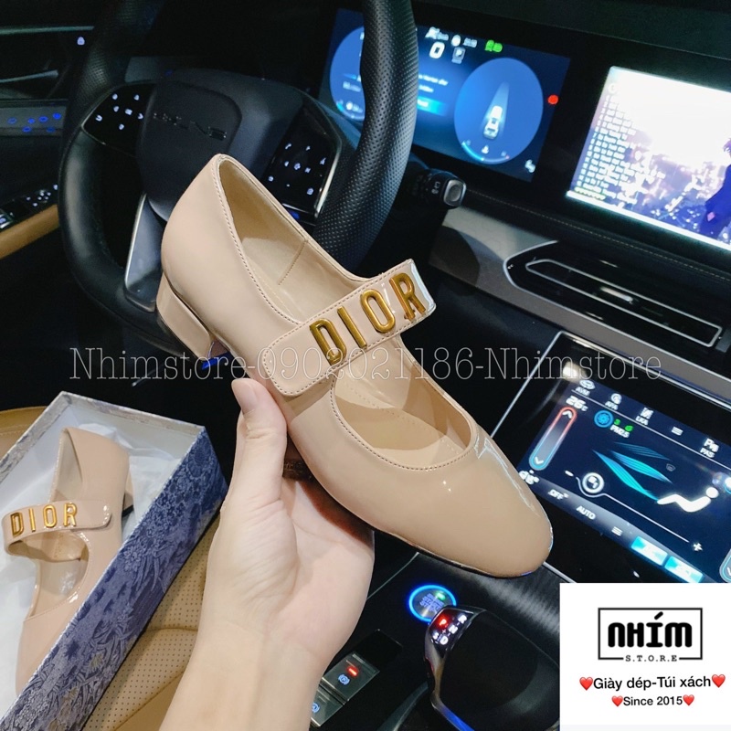 (Sẵn) Giày Diior quai dán, gắn logo.Chất da bóng, hàng fullbox