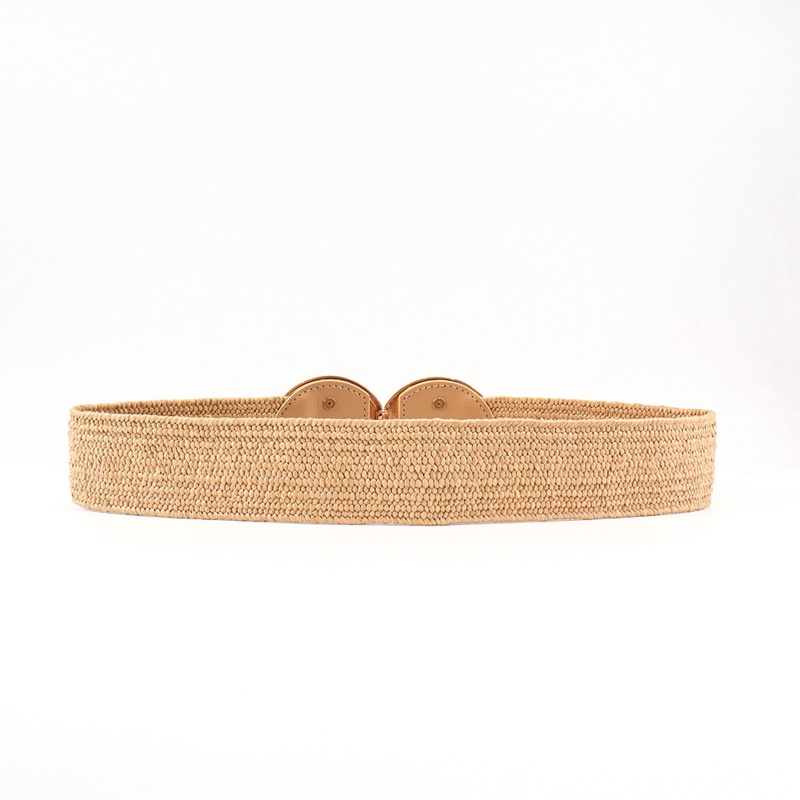 Thắt Lưng Rơm Đan Bản Rộng Co Giãn Trang Trí Cho Nữ