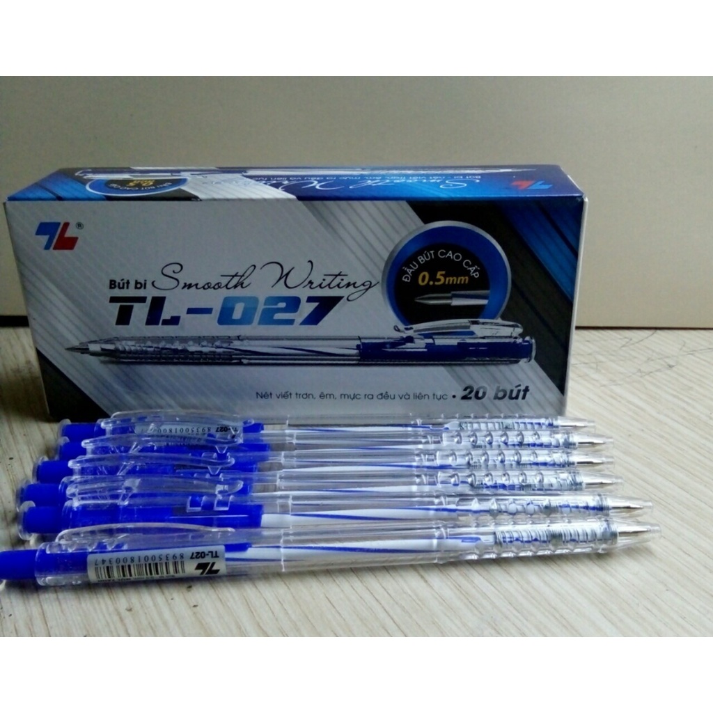 Bút bi thiên long TL027-0.5mm tiêu chuẩn, ruột bút bi TL 027 hàng chính hãng giá tốt