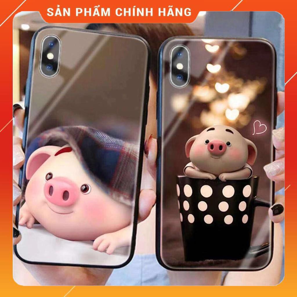 [Có Ảnh Thật + Video] Ốp Kính Hình Heo 2019 Siêu Cute - Kính Thật Chống Trầy Cho Oppo A3S/A83/A7 2018/F5/F7/F9/A59