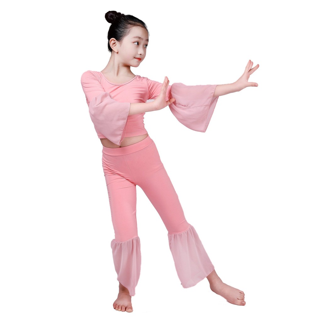 Đồ Tập Yoga Cho Bé | Quần Áo Tập Yoga Trẻ Em /Bộ Chifron Hồng