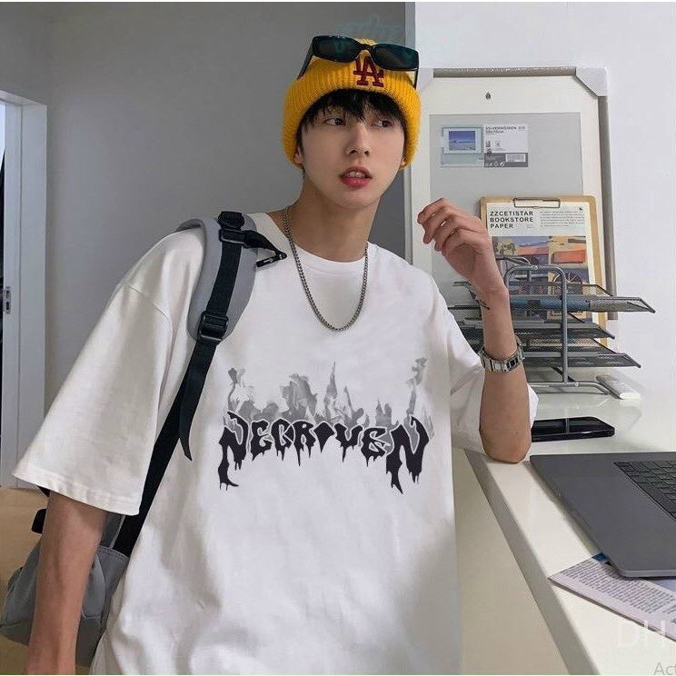 Áo Thun Unisex Form Rộng Tay Lỡ In Chữ Phong Cách Mẫu Mới Chuẩn Form  - ĐĂNG QUANG CLOTHER