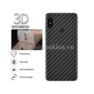 Miếng dán vân carbon, các bon mặt lưng cho Xiaomi Redmi Note 6 Pro